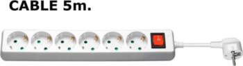 MicroConnect 6-way Schuko Power Strip 5M