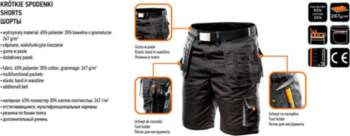 NEO TOOLS HD shorts, webbing strap