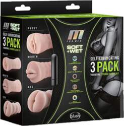 Blush Novelties 3-pack Vibrating Stroker Kit