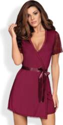 Obsessive Miamor Robe & Thong Maroon