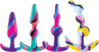 NMC Colorful Silicone Butt Plug Training