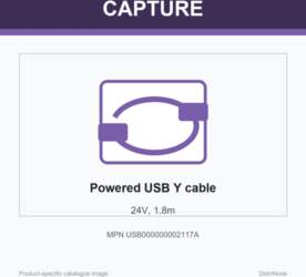 Capture Cable Powered USB Y 24V