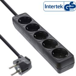 InLine Pagarinātājs 5× CEE 7/3, melns