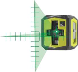 RYOBI Cross Laser, Green Beam, Range