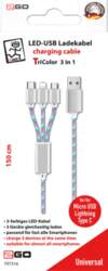 2GO USB kabelis USB-B uz USB-C/Micro-USB-B/Lightning