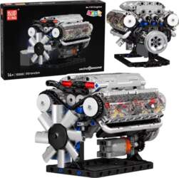 LEAN TOYS Construction Blocks V8 Engine