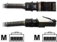 Patchsee PCI6-DPF/66 Ethernet Patch Cable Melns
