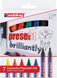Permanentais marķieris Edding Colourful Flipchart Kit