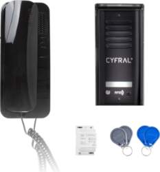 CYFRAL COSMO 1-Tenant Intercom Kit Black