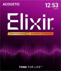 Elixir 16052 Phosphor Bronze Light NANOWEB
