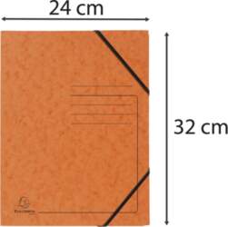 Exacompta Elasticated Folder A4 Orange Colorspan