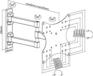 Goobay Basic TV-Wandhalterung Basic FULLMOTION (S)