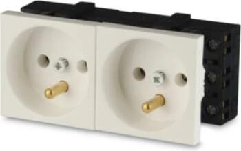 JAVEL Double 2M Electrical Socket White