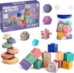 LEAN TOYS Soft Rubber Educational Blocks
