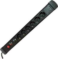 M-CAB SOCKET STRIP 6S PVC 1