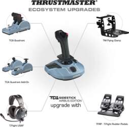 Thrustmaster TCA Quadrant Airbus Edition, melns/zils
