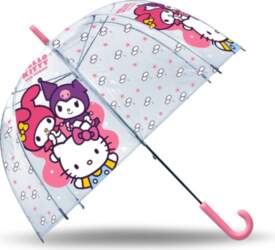 Caurspīdīgs lietussargs Hello Kitty