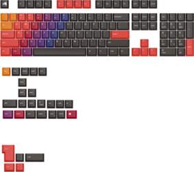 Keycaps GLORIOUS GPBT Gradient Celestial Fire