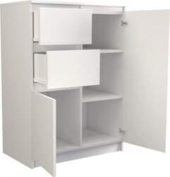 Topeshop 2D2S BIEL kumode, balta