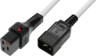 Microconnect MC-C19C20LOCK-2M-W Bloķējošs strāvas kabelis C19–C20