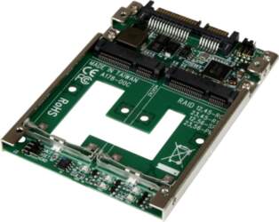 StarTech.com Divu mSATA SSD uz