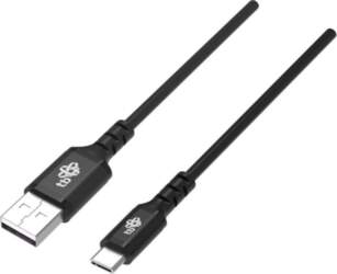 USB-USB C kabelis 2m silikons melns