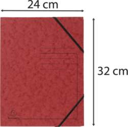 Exacompta Colorspan Elasticated Folder A4 Red
