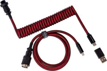 Keychron Coiled Aviator Cable - Sarkana