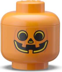 LEGO Storage HEAD Pumpkin Mini Orange
