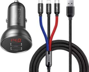 Auto USB lādētājs Baseus AB2XUSBAKBK —