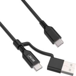 InLine 2-in-1 USB-C kabelis + USB-A