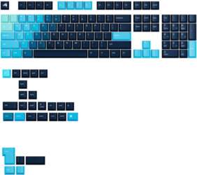 Keycaps GLORIOUS GPBT Gradient Celestial Ice