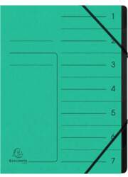 Exacompta Expanding File 7 Compartments Green