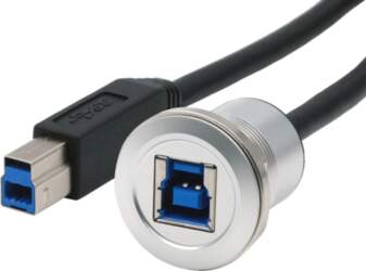 EXSYS Panel Mount USB-B Female to