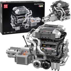 LEAN TOYS konstruktors Automašīnas V8 dzinējs
