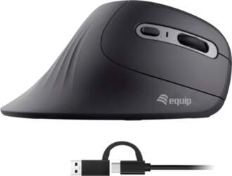 Equip Ergonomic Mouse USB-A/C Right-Handed Black