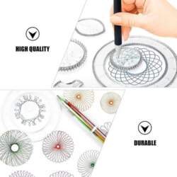 ILike 28pcs Spiral Drawing Ruler Set