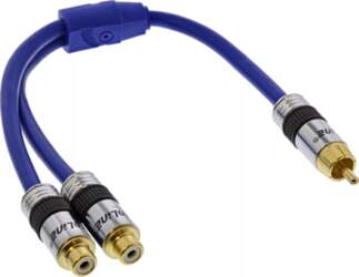 InLine RCA Y-Cable Premium 1x RCA