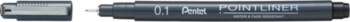 Pentel Pointliner Fineliner Black 0.1