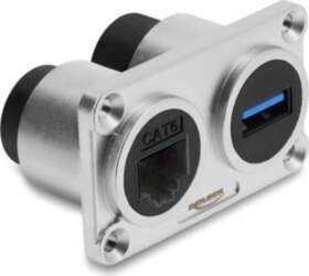Delock Dual Panel Mount Socket USB