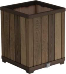 KETER Deco Square Tall Planter Walnut