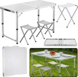 LEAN Folding Camping Table Set 4