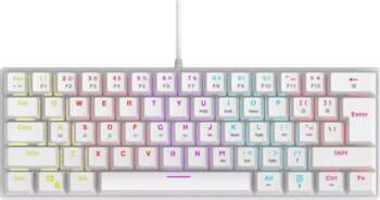 Rampage PLOWERK60 Blue Switch White Mechanical