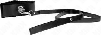 KINK Adjustable Black Collar with Leash