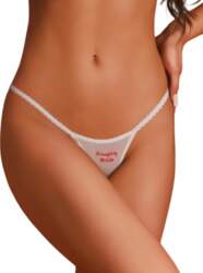 Obsessive Weddya Bride White Crotchless Thong