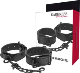 Darkness Wide Thin Adjustable Handcuffs Black