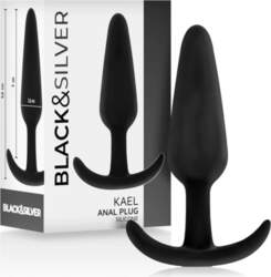 Black&Silver Hansel Silicone Anal Plug Medium