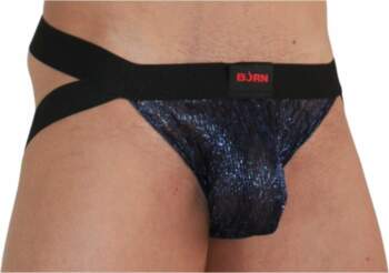 BURN Jockstrap 006 Shiny Blue/Black S