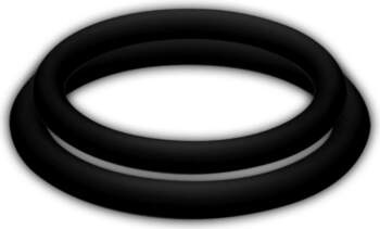 JOYDIVISION POTENZduo Black Silicone Rings Size