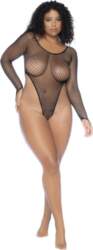 Mapale Mapele Long Sleeve Fishnet Bodysuit